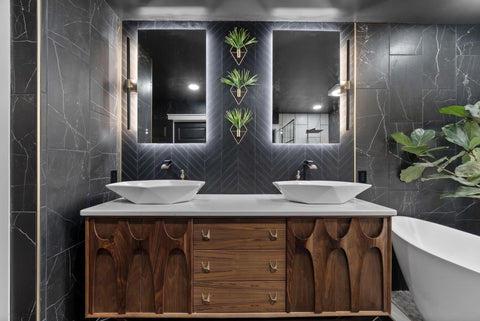 Mid Century Brasilia Double Sink Vanity Mid Century Brasilia Double Sink Vanity
