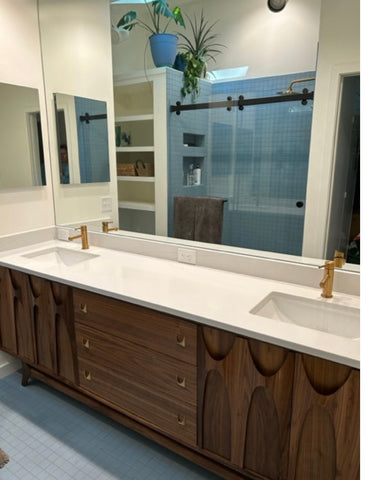 Mid Century Brasilia Double Sink Vanity Mid Century Brasilia Double Sink Vanity