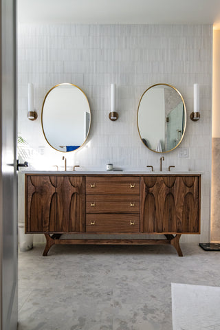 Mid Century Brasilia Double Sink Vanity Mid Century Brasilia Double Sink Vanity