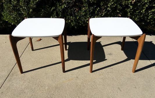 Custom Sculptural Walnut Side Table