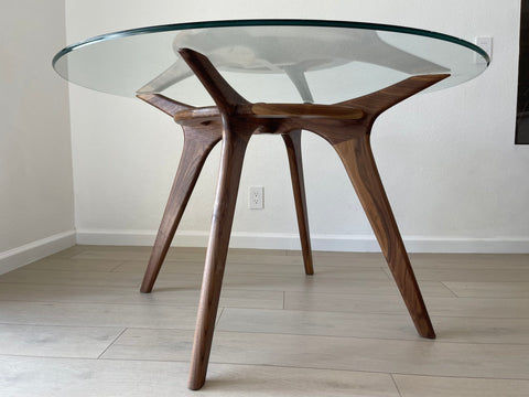 Adrian Pearsall Style Round  "Compass " Dining Table Adrian Pearsall Style Round  "Compass " Dining Table