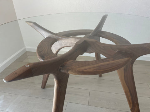 Adrian Pearsall Style Round  "Compass " Dining Table Adrian Pearsall Style Round  "Compass " Dining Table
