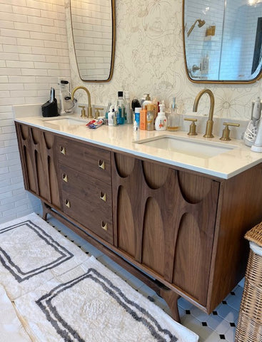 Mid Century Brasilia Double Sink Vanity Mid Century Brasilia Double Sink Vanity