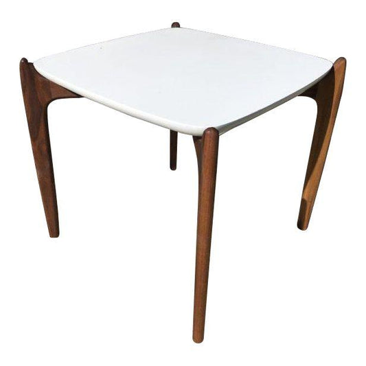 Custom Sculptural Walnut Side Table