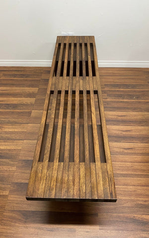 Mid Century Style Slatted Bench Table Mid Century Style Slatted Bench Table