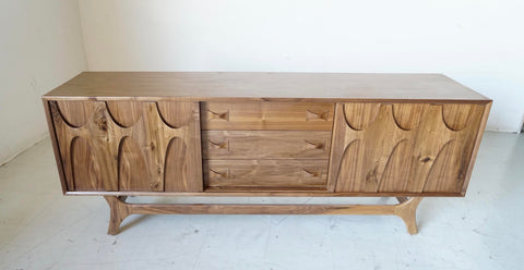 72" Mid Century "Brasilia" Style Walnut Credenza 72" Mid Century "Brasilia" Style Walnut Credenza