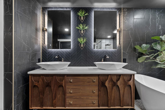 Mid Century Brasilia Double Sink Vanity