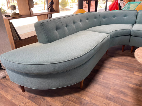 Custom Sully Curved Sectional Chaise