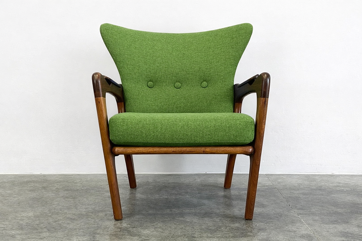 Custom Pearsall Style Wingback Chair