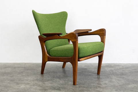 Custom Pearsall Style Wingback Chair