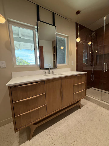 60” Sculptural Single Sink Vanity
