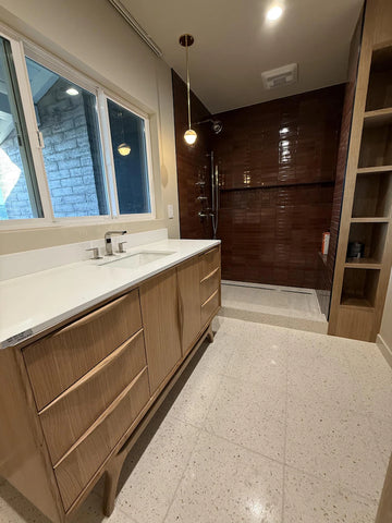 60” Sculptural Single Sink Vanity