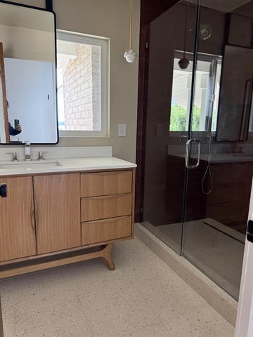 60” Sculptural Single Sink Vanity