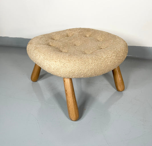 Custom “Clam" Ottoman