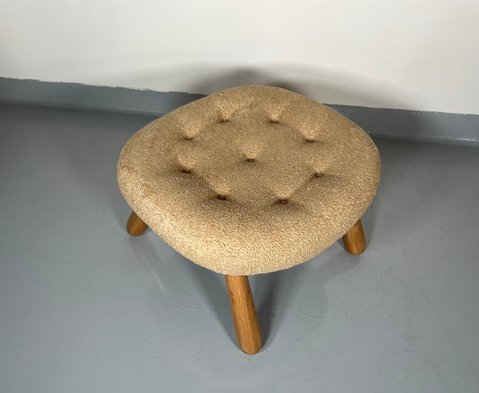 Custom “Clam" Ottoman