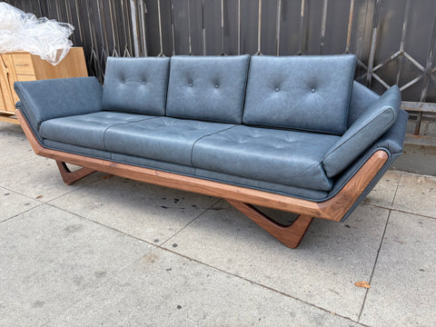 Adrian Pearsall Style Mid-Century Leather Sofa | Made in U.S.A