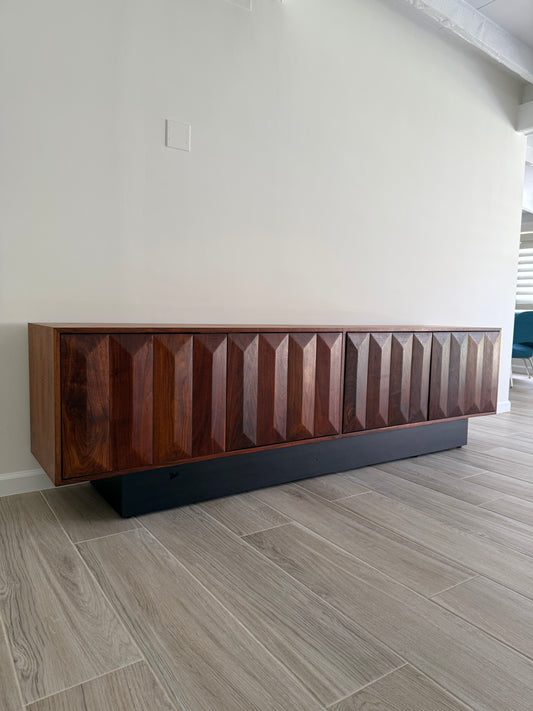 96” Cubist Low Media Credenza