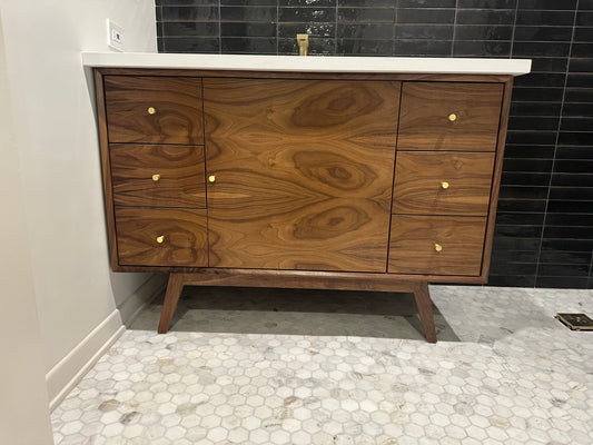 53" Custom Walnut Vanity