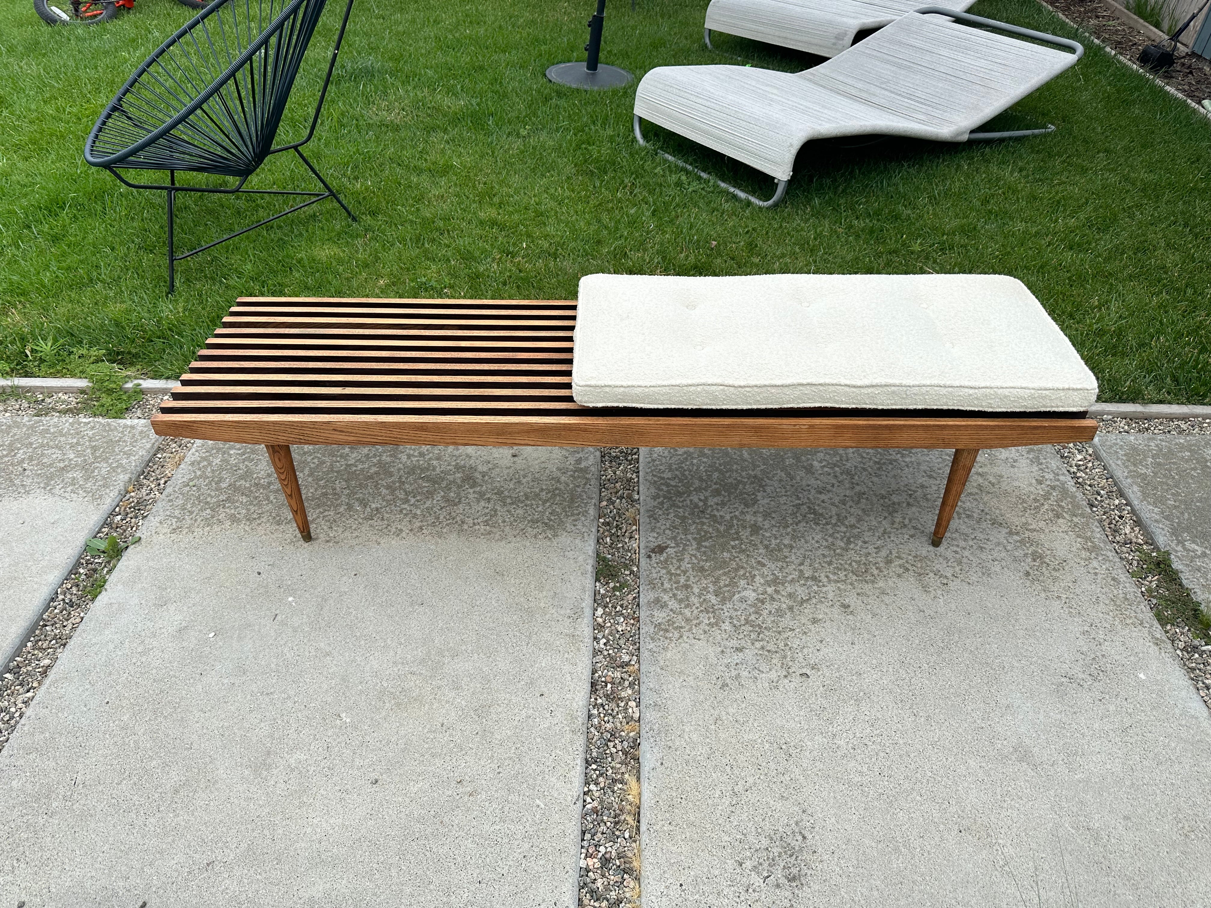 Custom Slatted Bench – West Coast Modern L.A