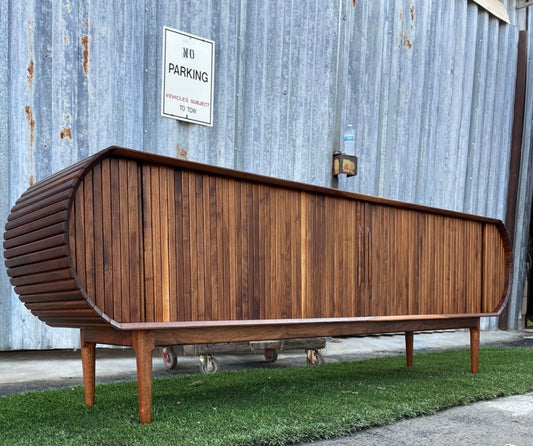 96” Tambour Door Media Credenza