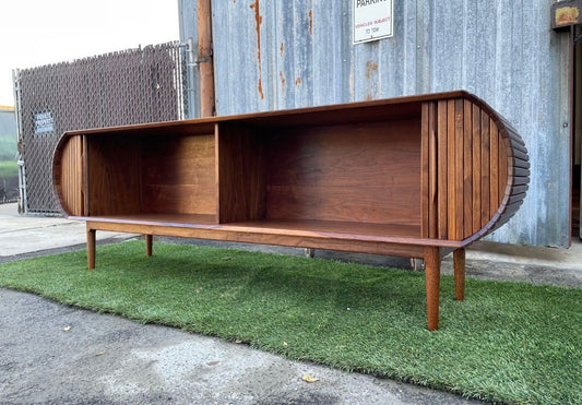 96” Tambour Door Media Credenza