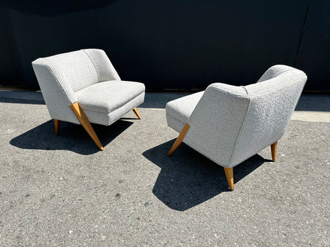 Pair of Lounge Chairs Attributed to Gio Ponti