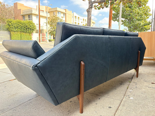 Adrian Pearsall Style Mid-Century Leather Sofa | Made in U.S.A
