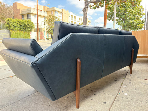 Adrian Pearsall Style Mid-Century Leather Sofa | Made in U.S.A