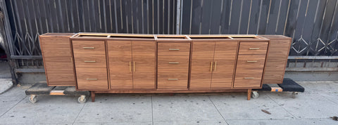 135” Walnut Double Sink Vanity