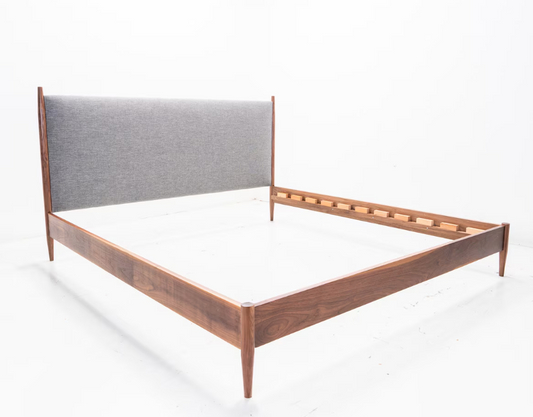 Mid Century "Mast"  Walnut Bed