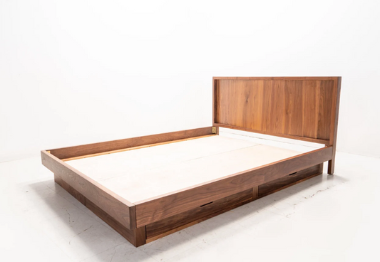 Modern "Bowed" Bed With Storage