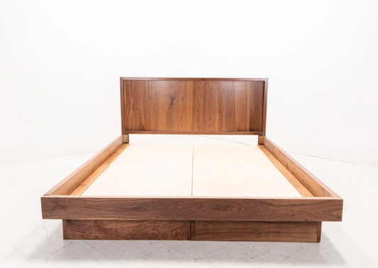 Modern "Bowed" Bed With Storage