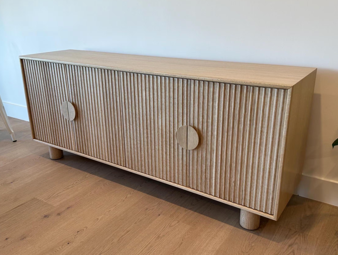 72" White Oak "Trudy" Credenza Sideboard