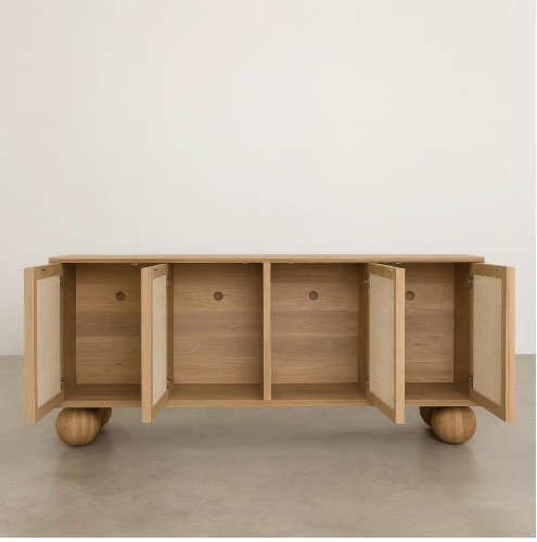 76" White Oak Renner Sideboard Credenza