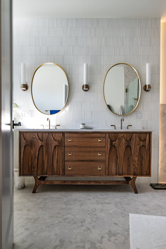 Brasilia Style Double Sink Vanity