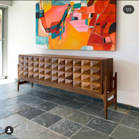 76" Cubist Credenza Sideboard