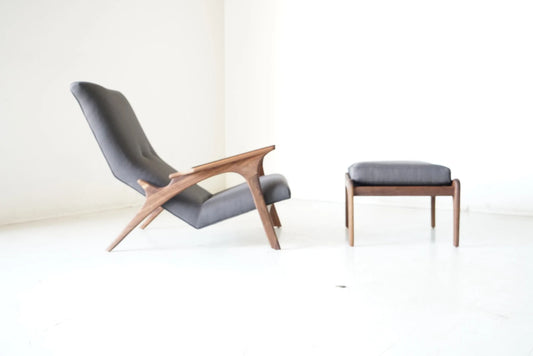 Mid Century Style Pearsall Chaise Lounge