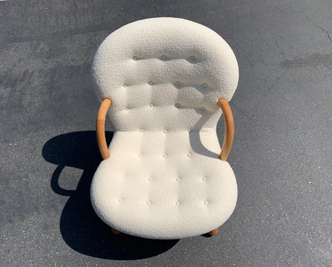 Mid Century Style Clam Armchair