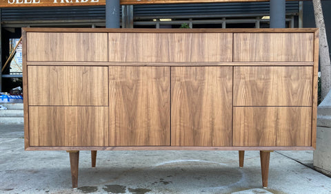 60" Custom Walnut & Brass Vanity