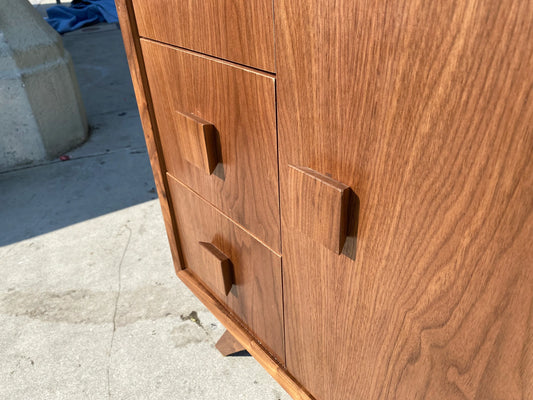 50” Walnut Cubist Vanity – Mid Century Modern Bathroom Cabinet