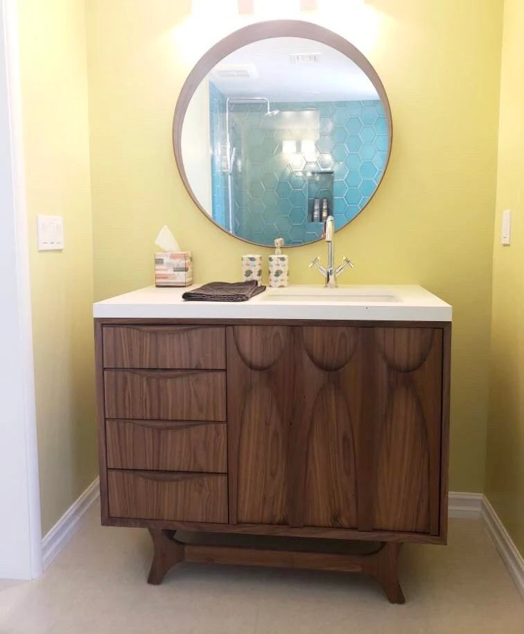 42" Custom Brasilia single sink vanity - Offset Sink