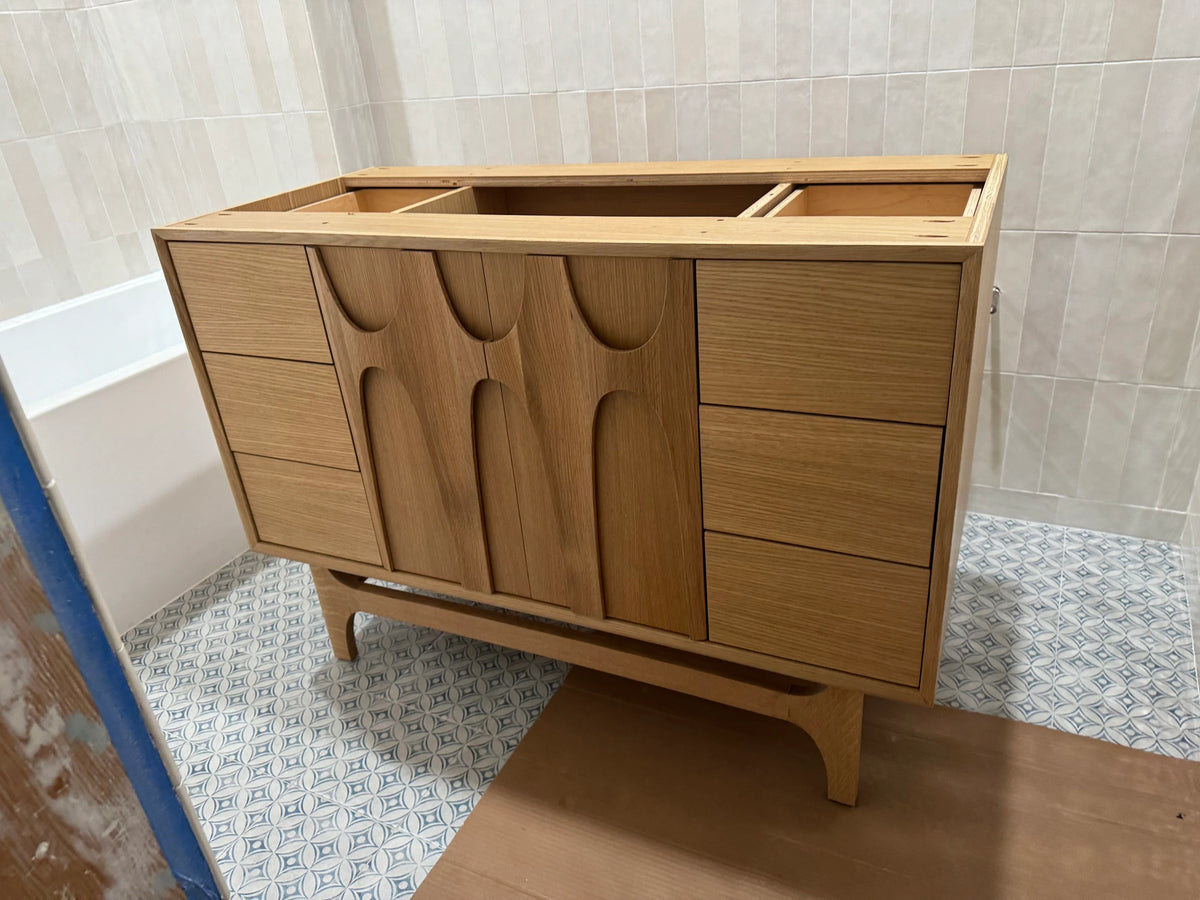 48" Broyhill Brasilia Style Bathroom Vanity- White Oak