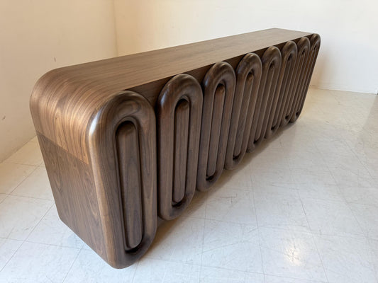 Custom Sculptural Sideboard Console in American Walnut or White Oak – Modern Handcrafted Design