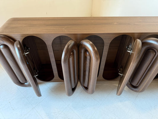 Custom Sculptural Sideboard Console in American Walnut or White Oak – Modern Handcrafted Design