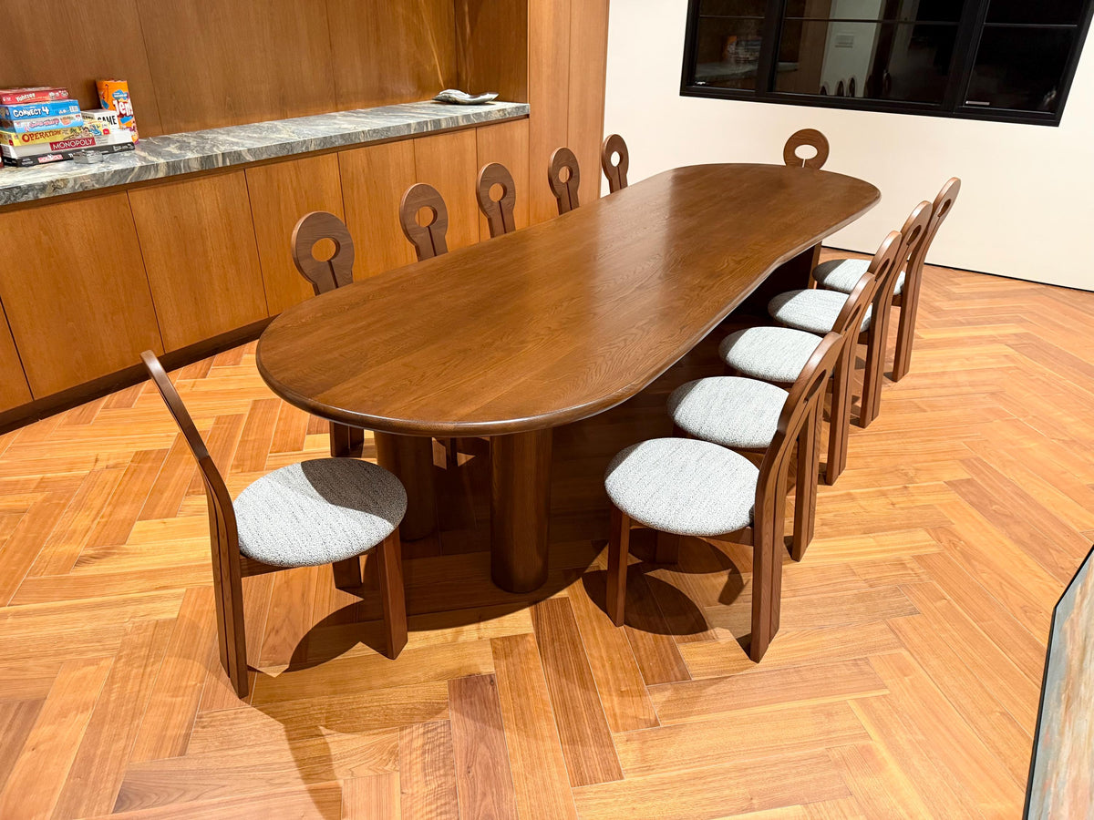 11 ft White Oak "Ogami" Dining Table