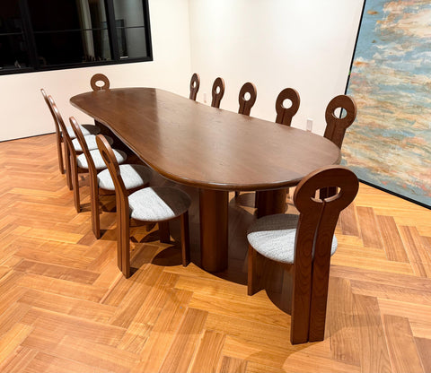 11 ft White Oak "Ogami" Dining Table