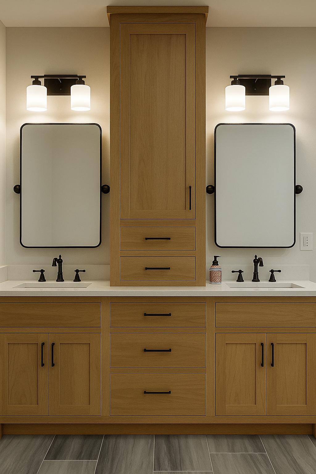 72" Shaker Style Inset Double Sink Vanity
