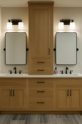 72" Shaker Style Inset Double Sink Vanity