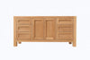 White Oak 55" Single Sink Vanity Traditional Shaker Style