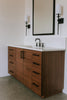 Modernist Walnut Book-Matched Single Sink Vanity